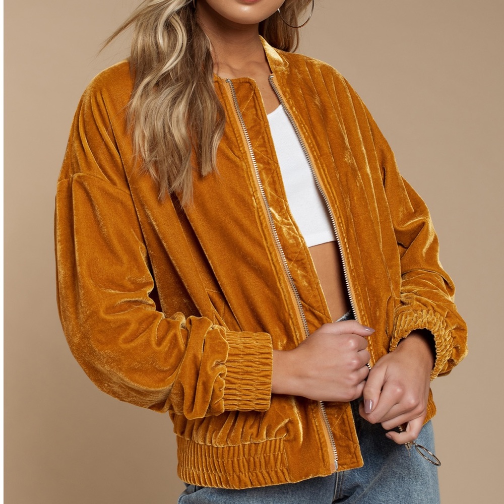 Honey Punch Velvet Bomber Jacket - Picture 2 of 7